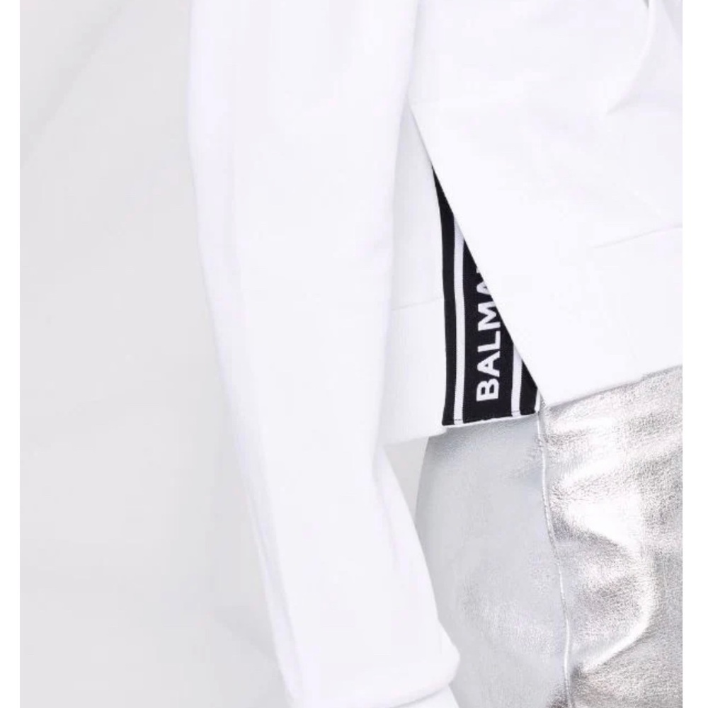 COPY - Balmain
rhinestone logo cotton hoodie